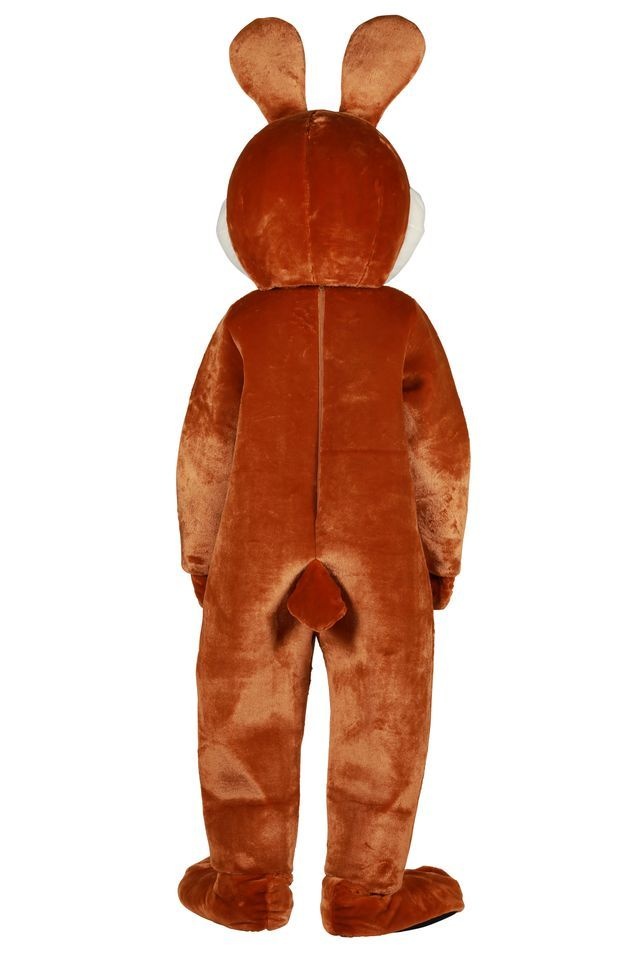 Paashaas mascotte deluxe bruin wit