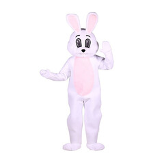 Paashaas mascotte deluxe wit