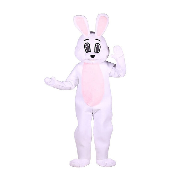 Paashaas mascotte deluxe wit