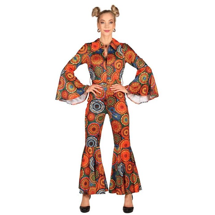 Thetru Hippie catsuit roar flower power jumpsuit dames African