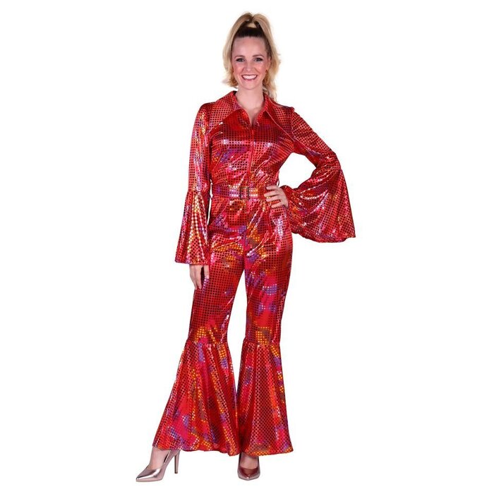 Catsuit Disco dames rood