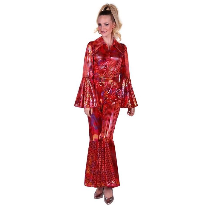 Catsuit Disco dames rood