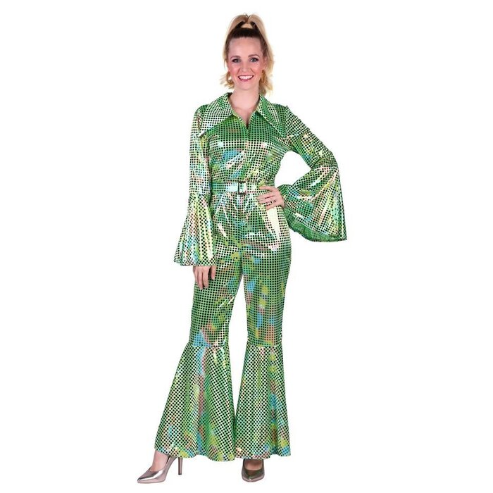 Catsuit Disco dames groen