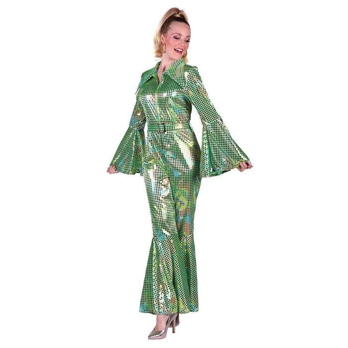 Catsuit Disco dames groen