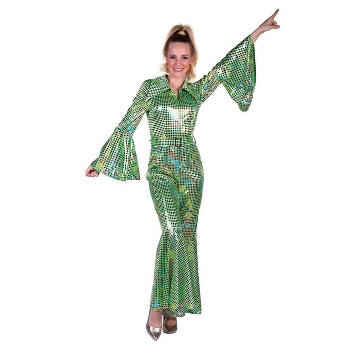 Catsuit Disco dames groen