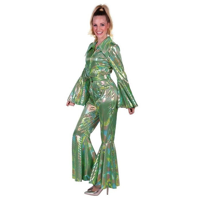 Catsuit Disco dames groen