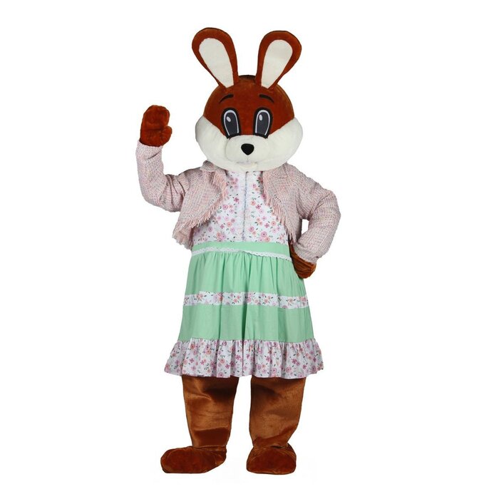 Dames kleding voor paashaas. (Excl. Mascotte kostuum)