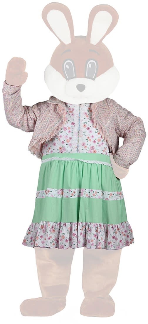 Dames kleding voor paashaas. (Excl. Mascotte kostuum)