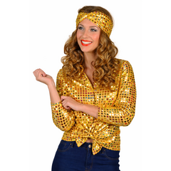 Collection Disco hemd shirt dames geel