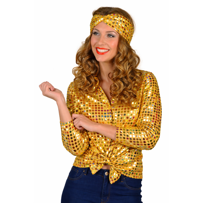 Collection Disco hemd shirt dames geel