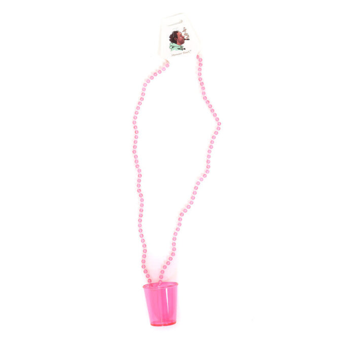 Ketting shotglas roze