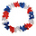 Hawaii bloemenkrans blauw wit rood