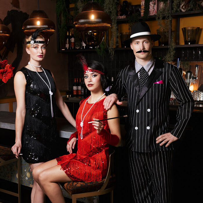 Jaren 20 Charleston hoofdband Flapper zwart