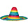Sombrero Mexicaanse strohoed 50 cm regenboog