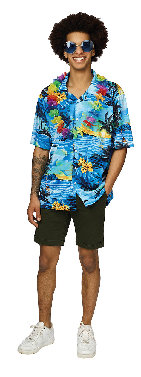 PartyLine Hemd hawaii blauw