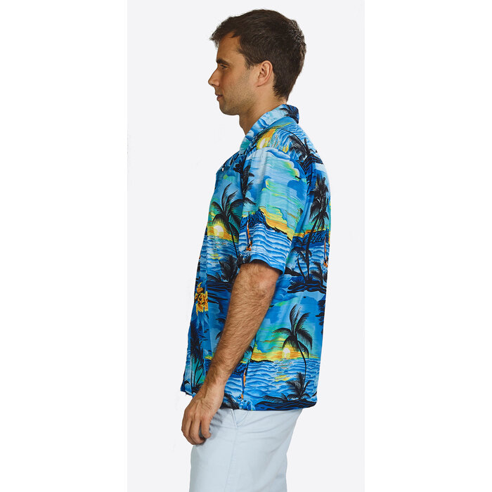 PartyLine Hemd hawaii blauw