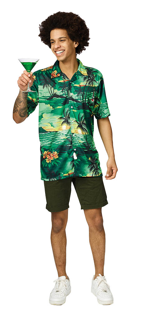 PartyLine Hemd hawaii groen
