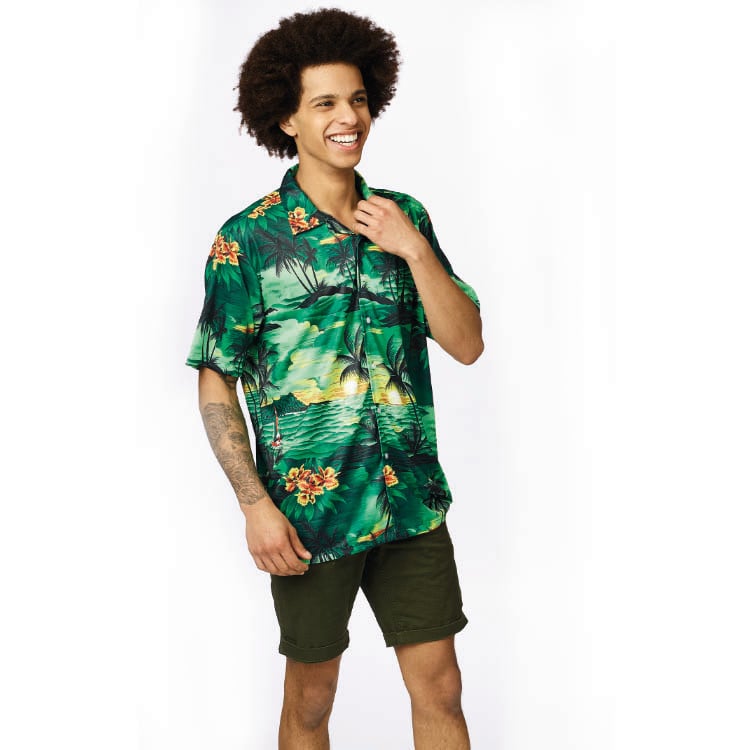 PartyLine Hemd hawaii groen