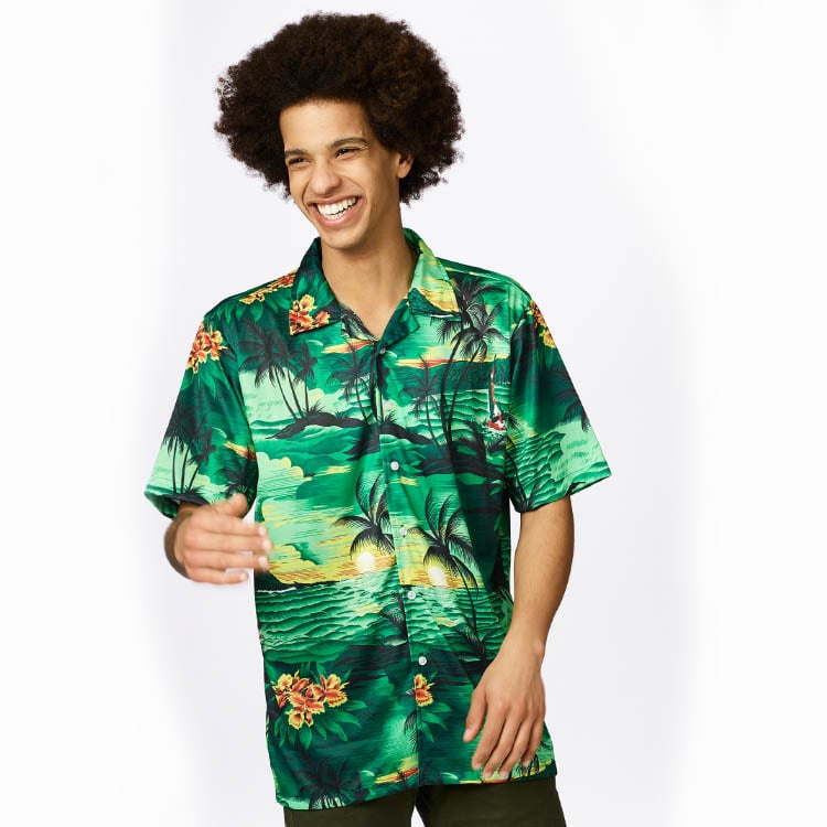 PartyLine Hemd hawaii groen