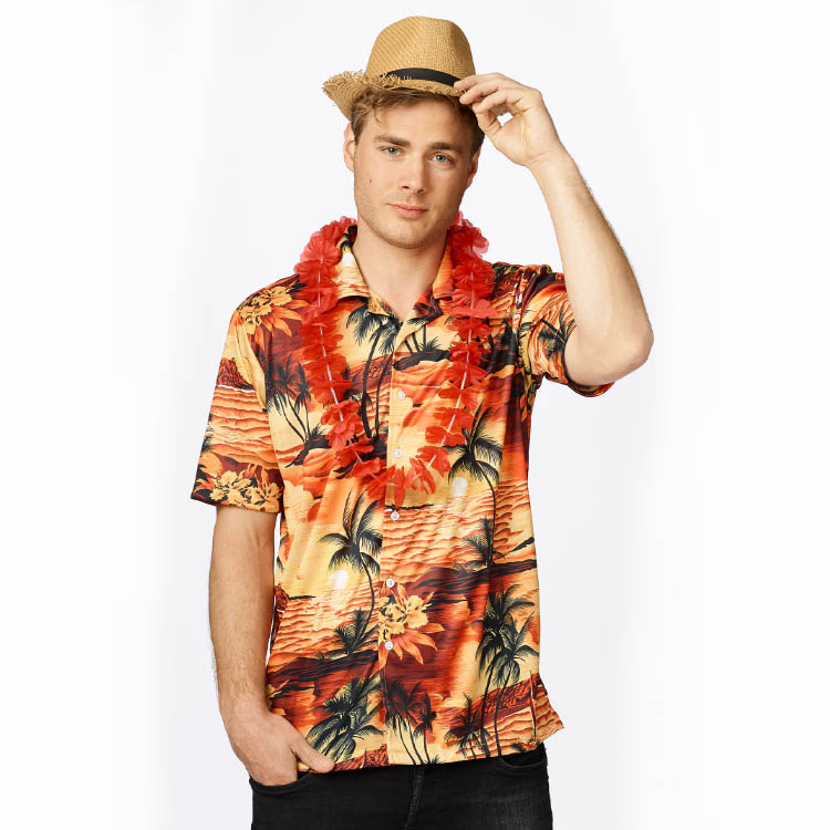 Hemd Hawaii oranje