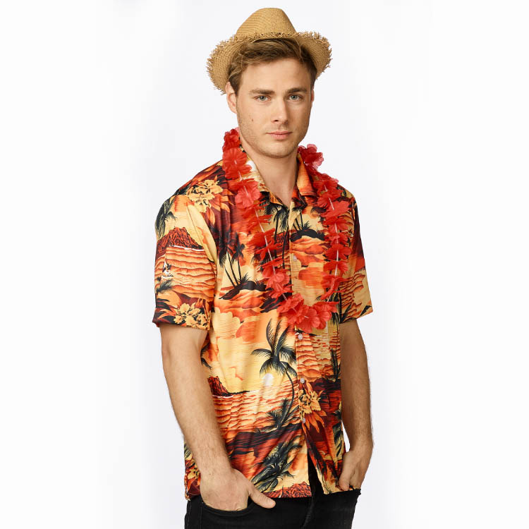 Hemd Hawaii oranje