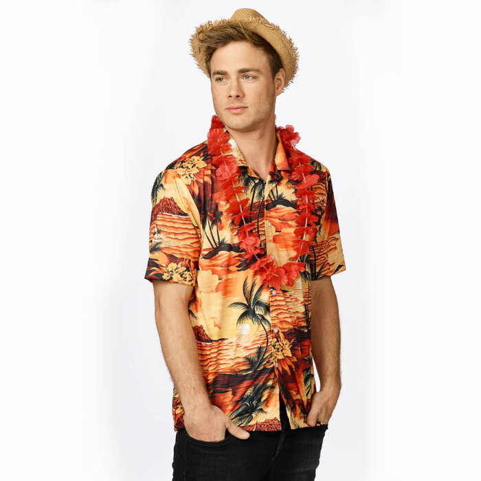 Hemd Hawaii oranje