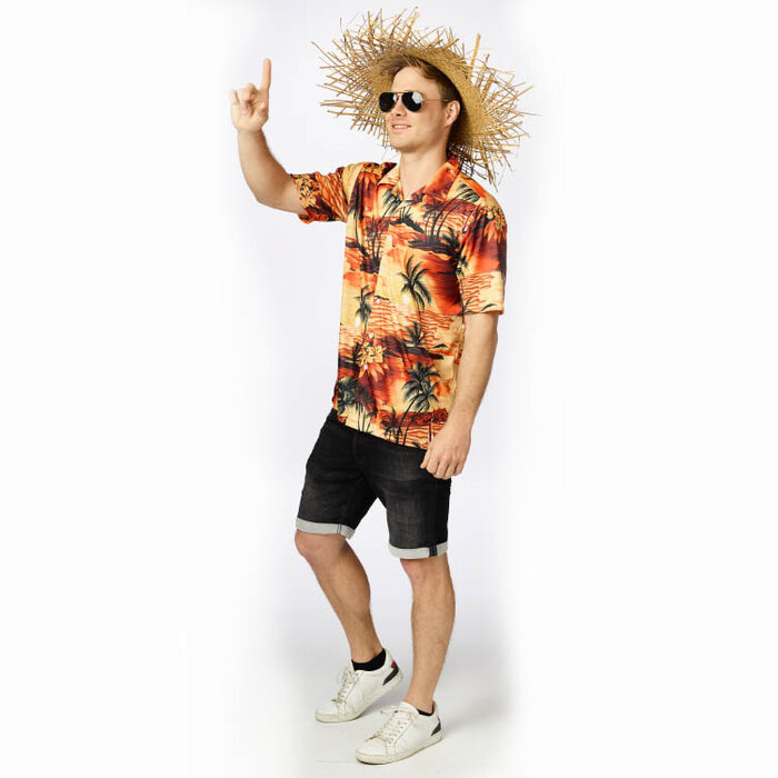 Hemd Hawaii oranje
