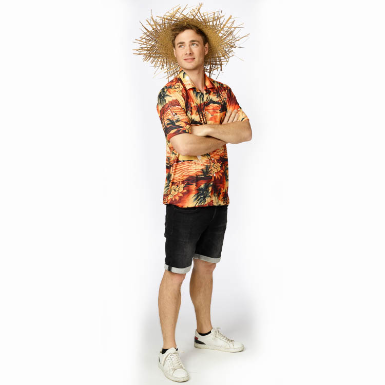 Hemd Hawaii oranje