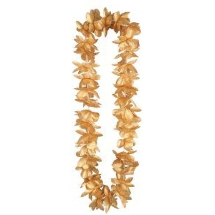 Hawai bloemenkrans goud