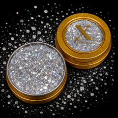 XS01 Zilver festival gezicht en body glittergel25 ml