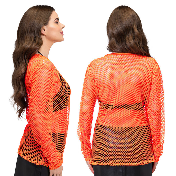 Boland Visnet t-shirt neon oranje
