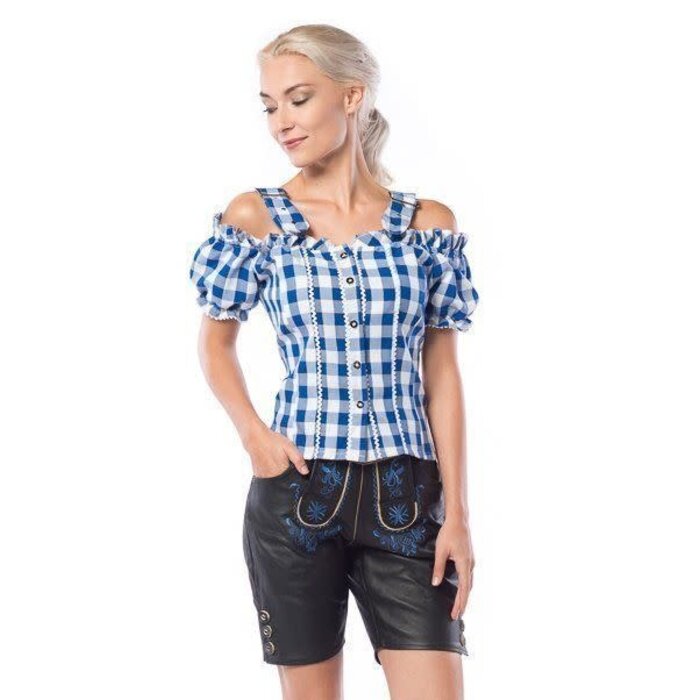 Tiroler bloes Mandy blauw-wit