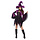 Heksenjurk velvet paars Halloween jurk