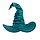 Heksenhoed velvet groen