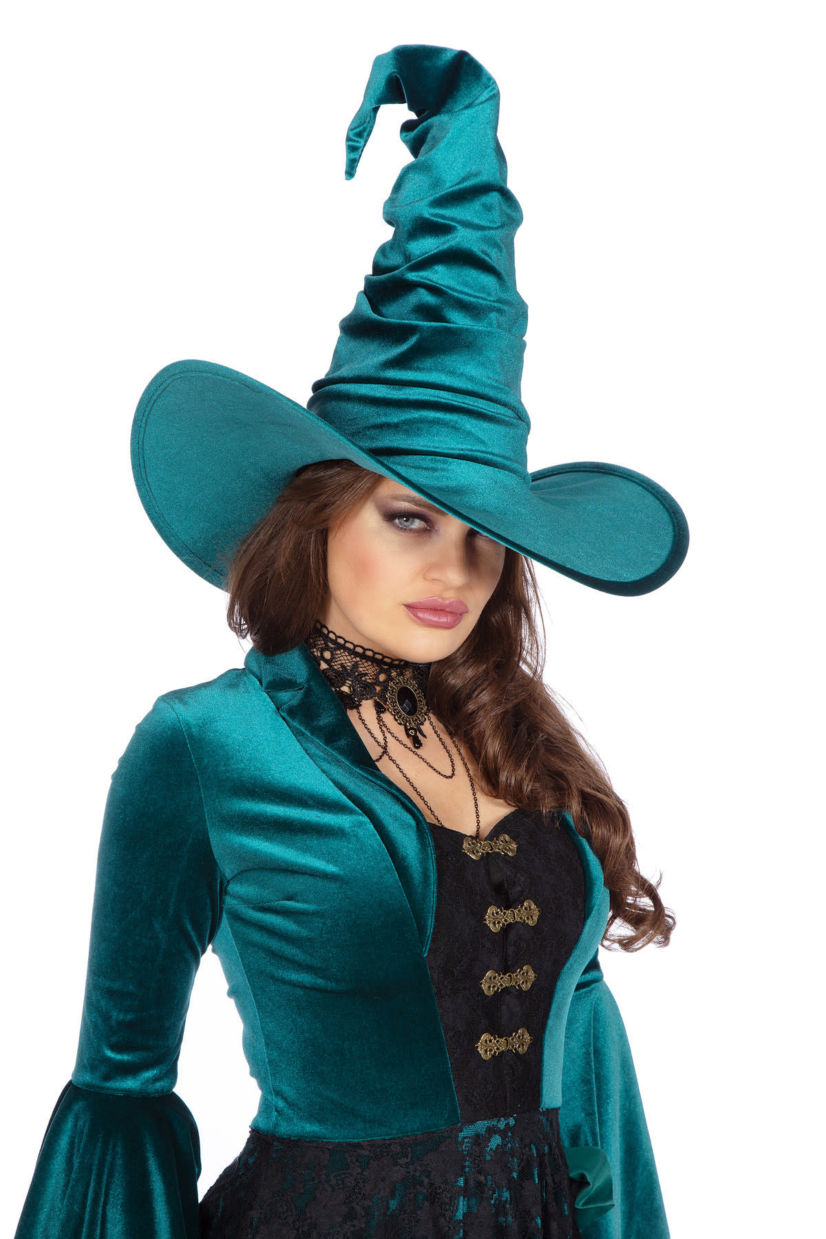 Heksenhoed velvet groen
