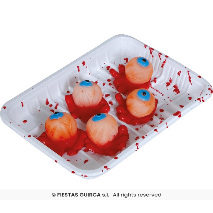 Halloween bebloede ogen per 5 stuks