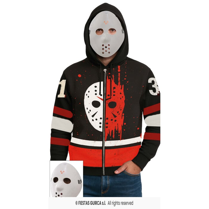 Hockey speler 13th Friday vest met masker
