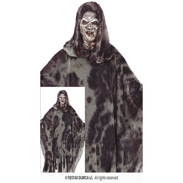 Geest tuniek met kap Halloween grijs