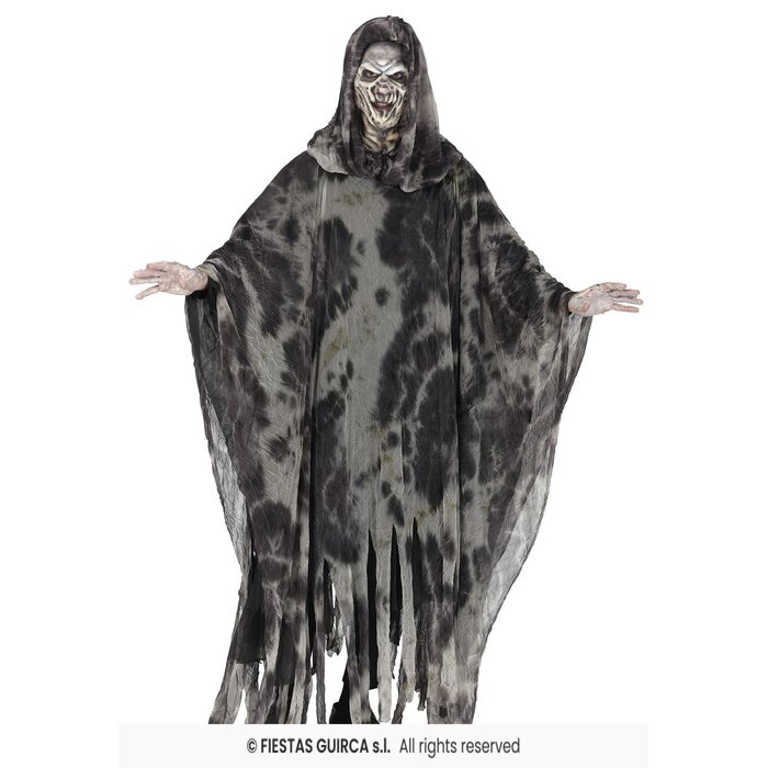 Geest tuniek met kap Halloween grijs
