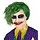 Pruik clown joker groen kind