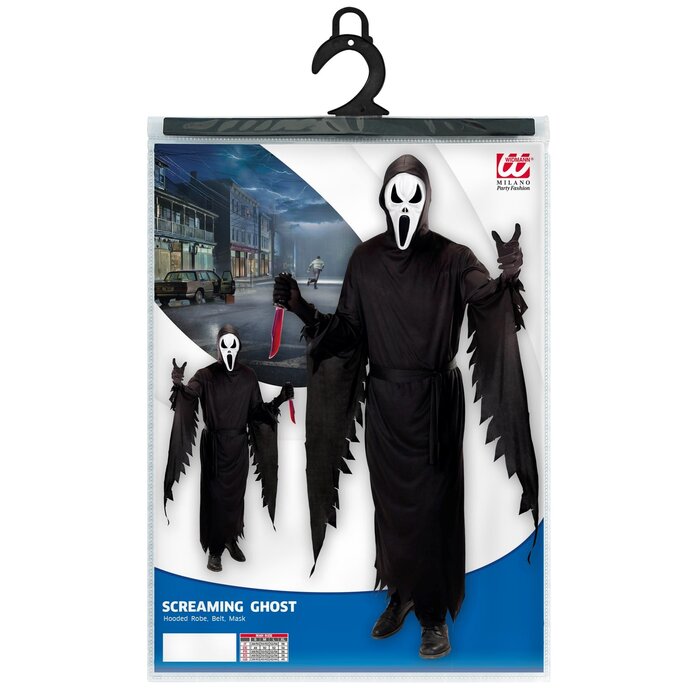 Feestshop.be Screaming Ghost horror kostuum halloween