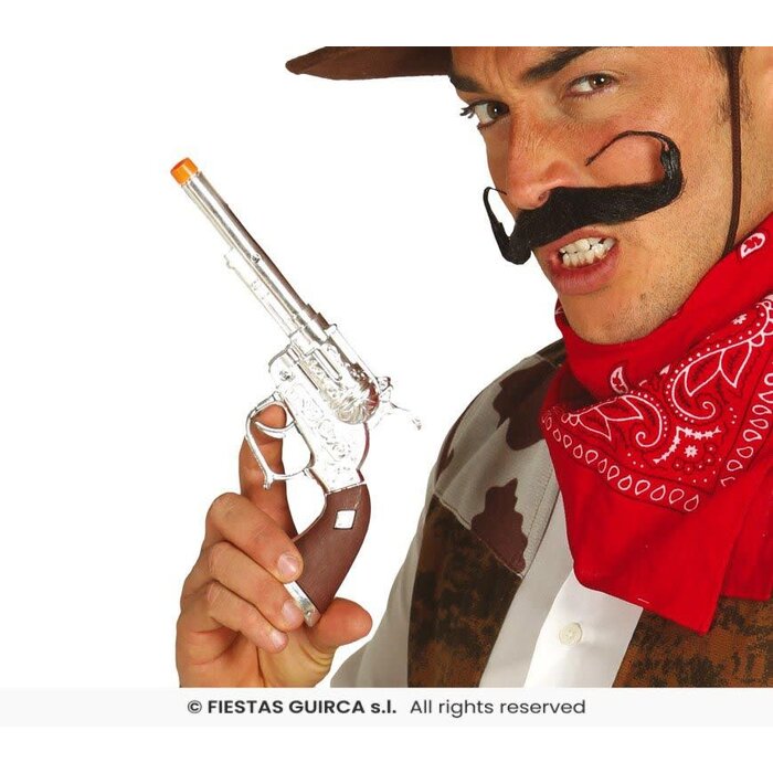 Cowboy pistool Revolver plastiek 25 cm