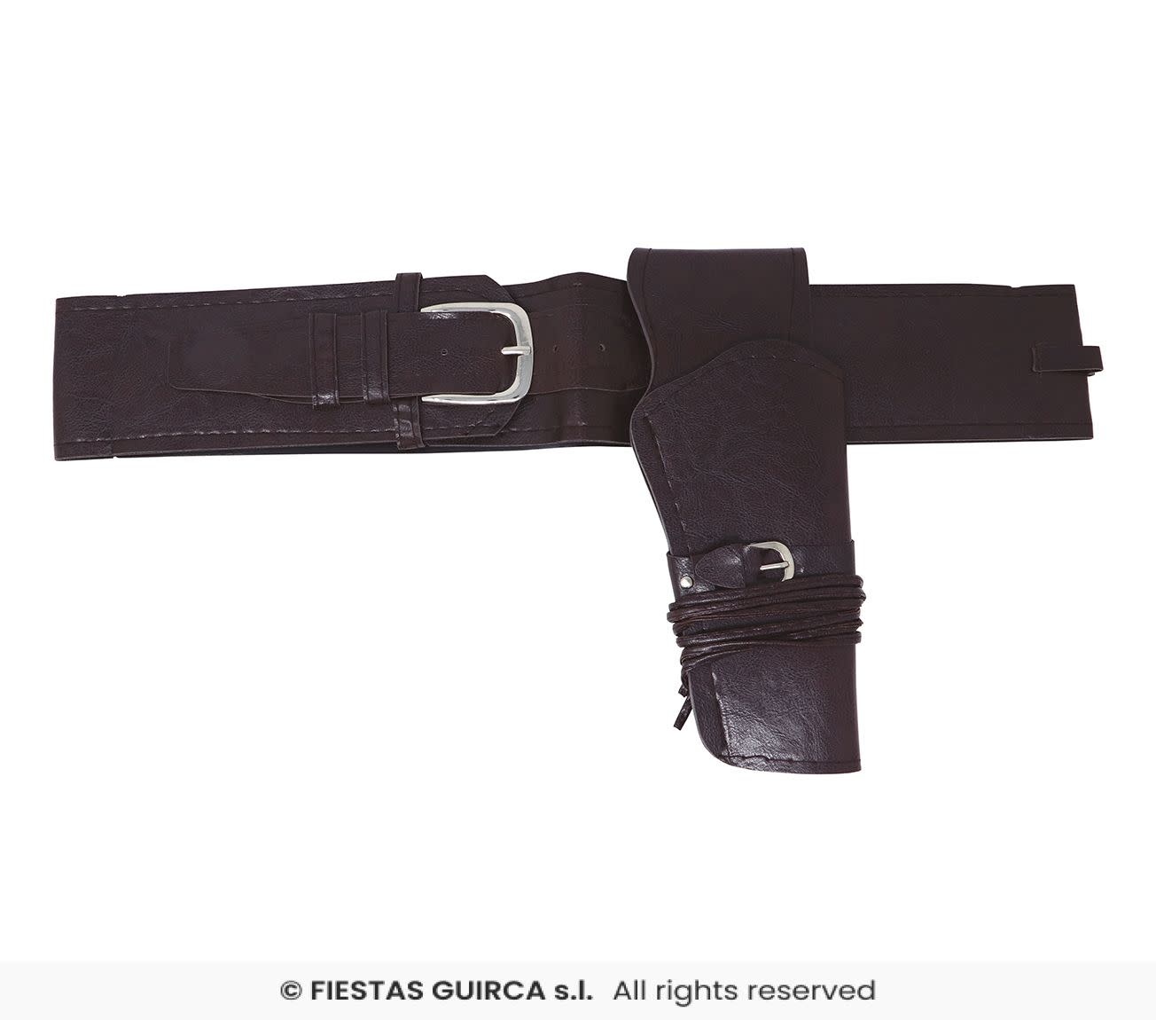 Western cowboy riem set bruin (holster en riem 110 cm)