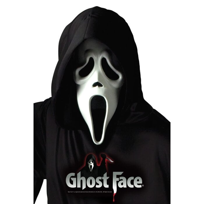 Ghost Face Masker met Capuchon Officiele Licentie