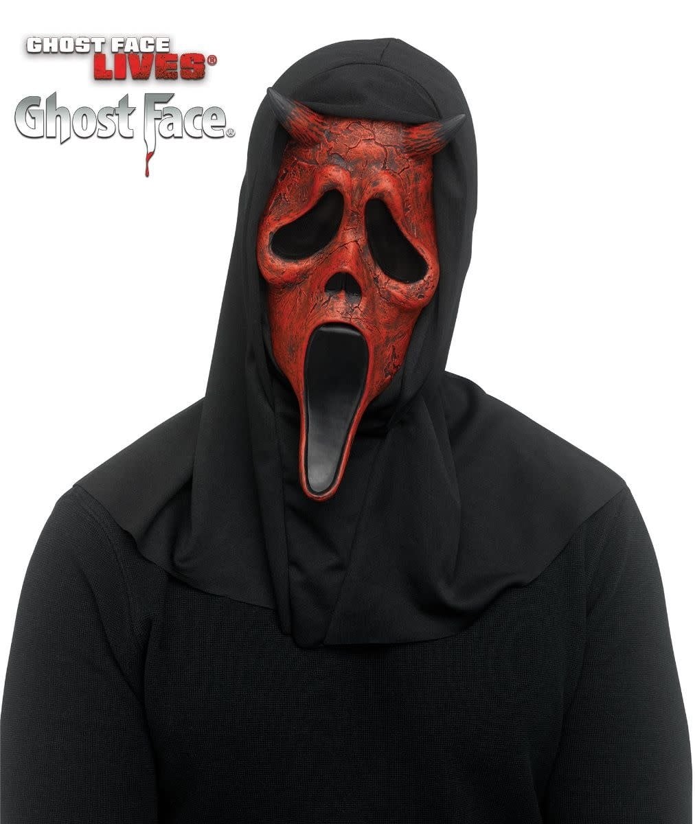 Ghost Face Aged Duivel Masker met Capuchon Officiele Licentie