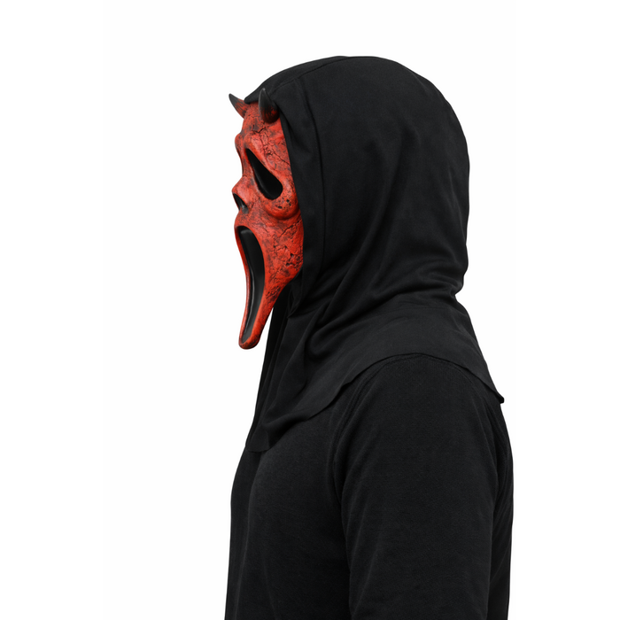 Ghost Face Aged Duivel Masker met Capuchon Officiele Licentie
