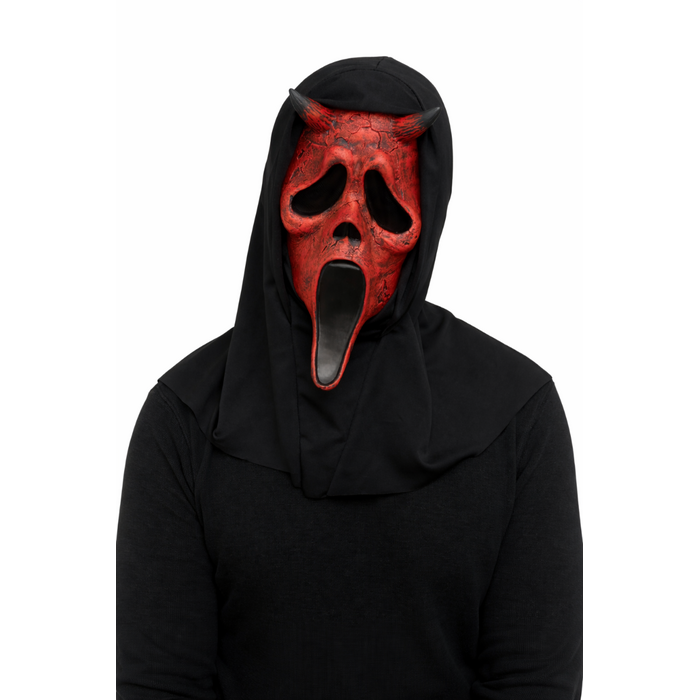 Ghost Face Aged Duivel Masker met Capuchon Officiele Licentie