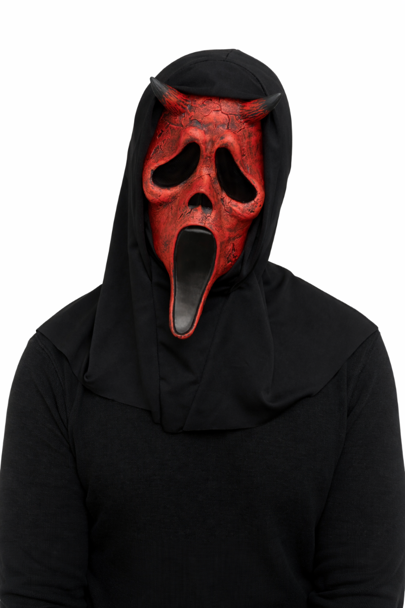 Ghost Face Aged Duivel Masker met Capuchon Officiele Licentie