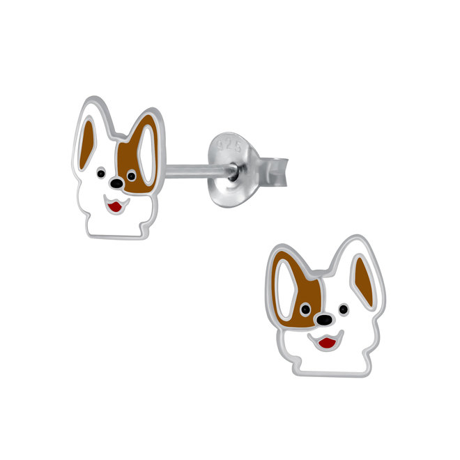 Zilveren kinderoorbellen: Schattig hondje