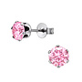 Chirurgisch roestvrij staal oorbellen: Stud licht roze